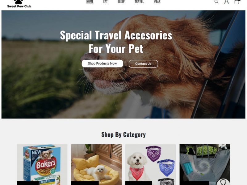 Sweet Paw Club - Hydeetech web design