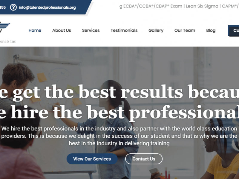 Talented Professionals - Hydeetech web design